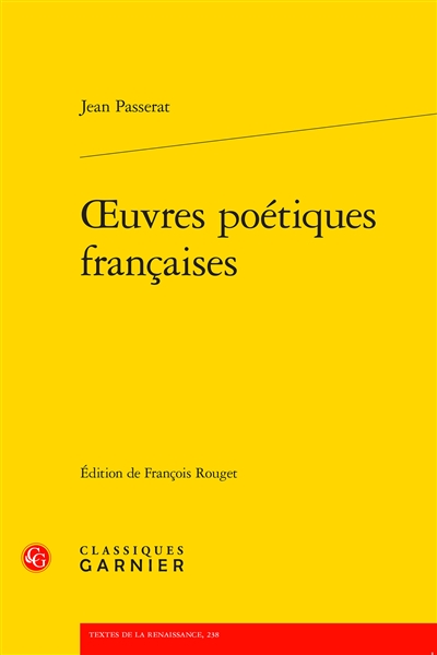 Oeuvres poétiques françaises