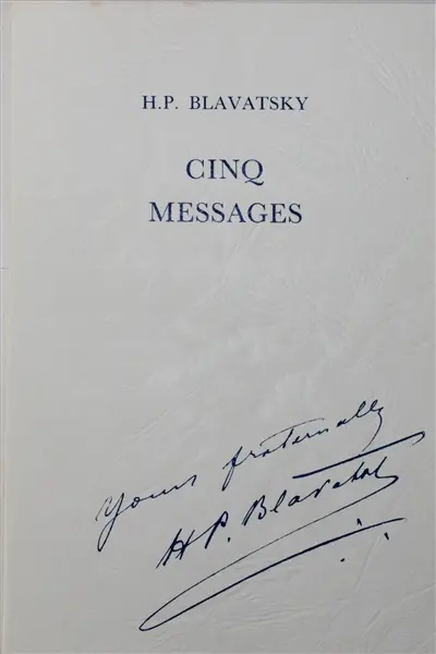 Cinq messages : aux théosophes américains, aux congrès de 1888, 1889, 1890, 1891