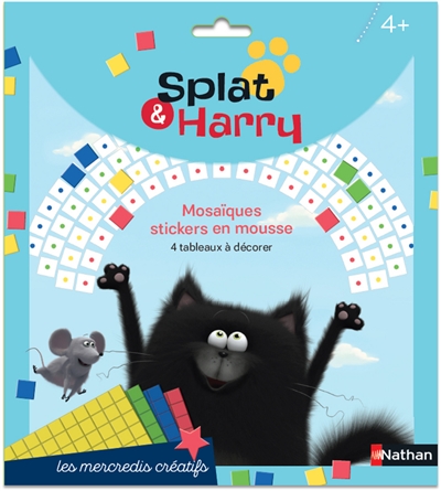Splat & Harry : mosaïques stickers en mousse, 4 tableaux à décorer