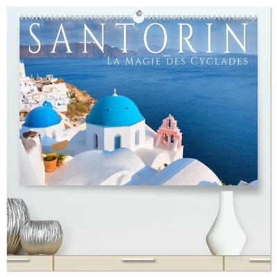 Santorin : La Magie des Cyclades (Calendrier mural 2026 DIN A2 vertical) calendrier de bureau : L'île grecque magique de Santorin