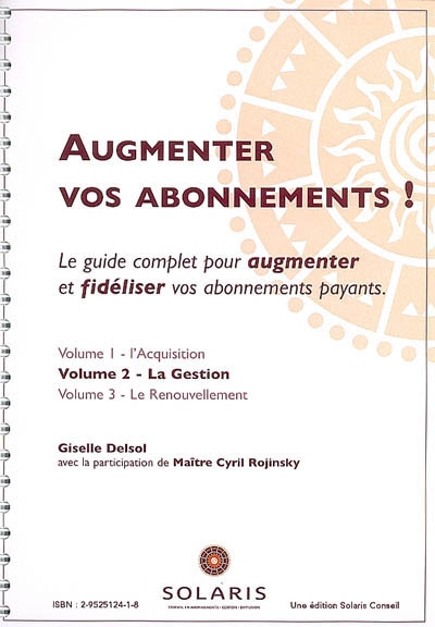 Augmenter vos abonnements :...