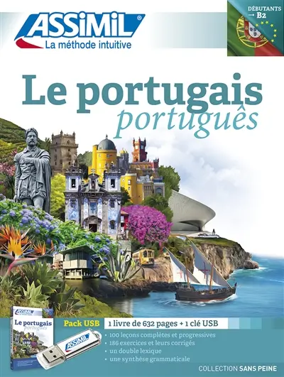 Le portugais, débutants, B2 : pack USB : 1 livre + 1 téléchargement audio