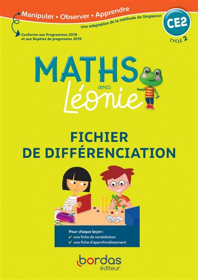 Les maths avec Léonie, CE2, cycle 2 : fichier de différenciation
