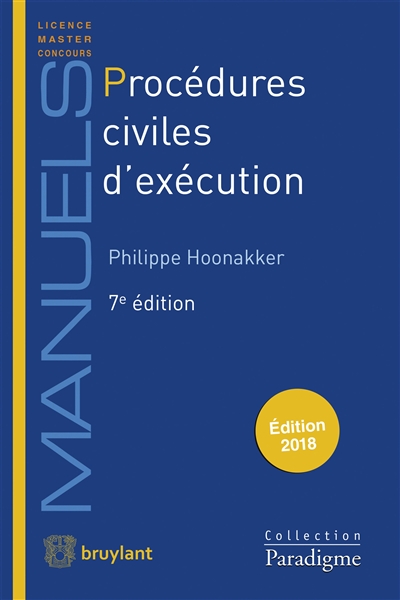 Procédures civiles d'exécution, 2018