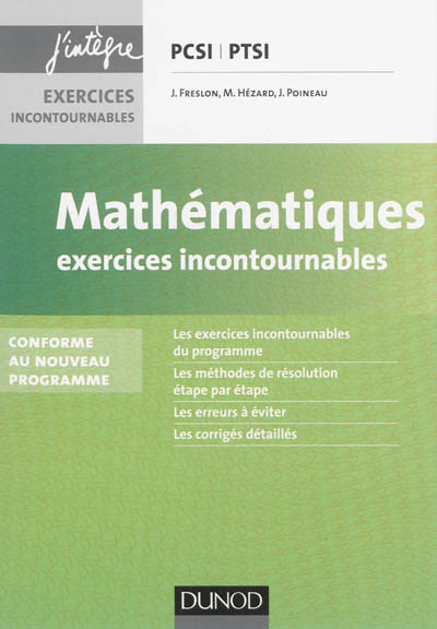 Mathématiques : exercices incontournables PCSI-PTSI