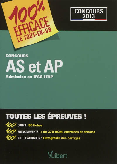 Concours AS et AP : admission en IFAS-IFAP : concours 2013