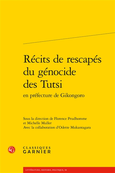 Récits de rescapés du génocide des Tutsi en préfecture de Gikongoro