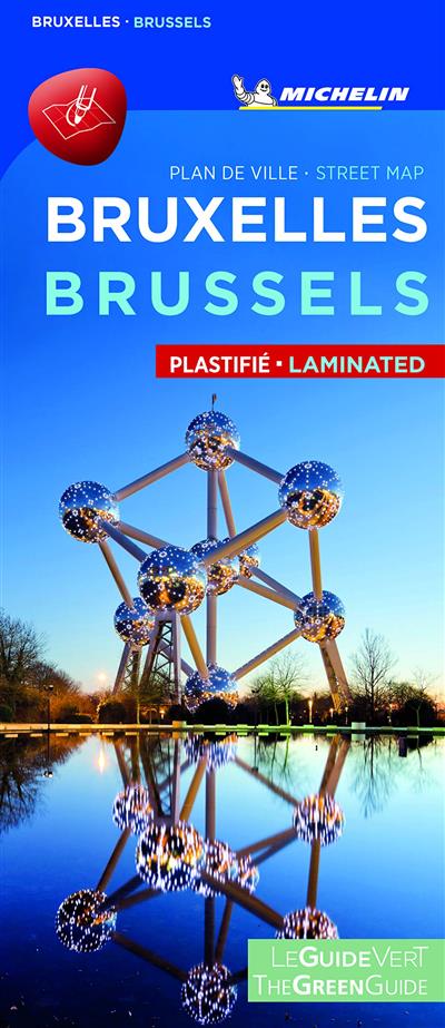 PLANS DE VILLE MICHELIN EUROPE - PLAN BRUXELLES - PLAN DE VILLE PLASTIFIE / BRUSSELS - CITYMAP LAMIN