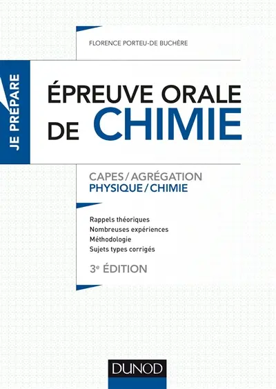 Epreuve orale de chimie : Capes, agrégation physique chimie