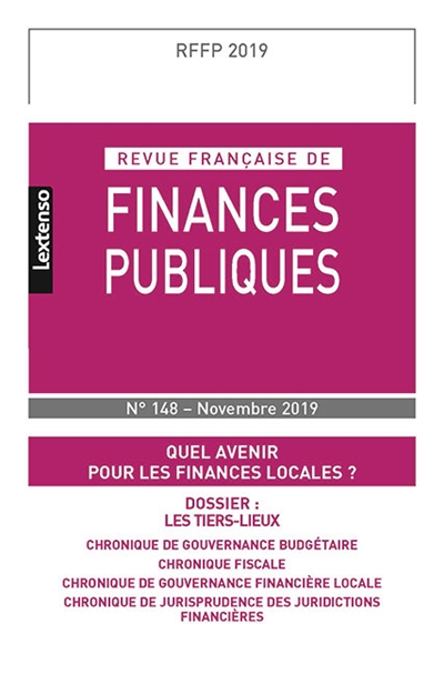 Revue française de finances publiques, n° 148. Quel avenir pour les finances locales ?