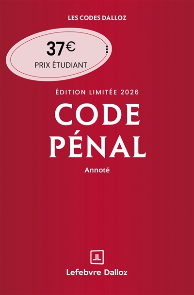 Code pénal 2026, annoté