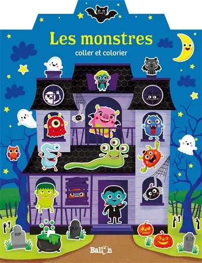 Les monstres : coller et colorier