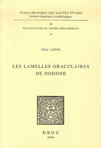 Les lamelles oraculaires de Dodone