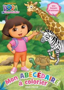 Dora l'exploratrice, mon abécédaire à colorier 1 : une histoire d'animaux