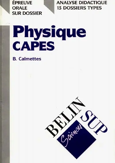Physique, CAPES : épreuve orale sur dossier