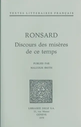 Discours des misères de ce temps