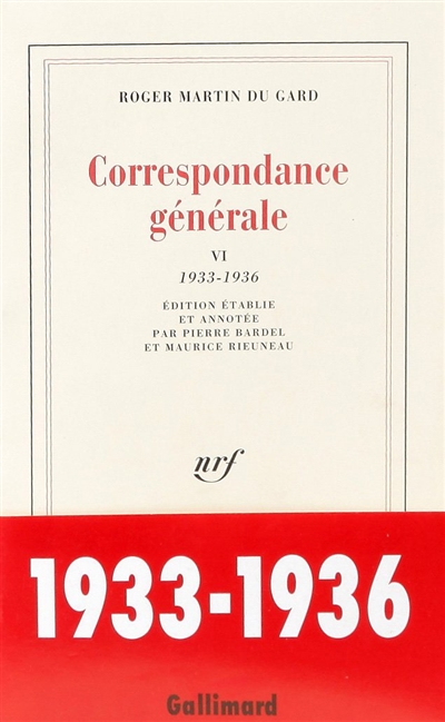 Correspondance générale. Vol. 6