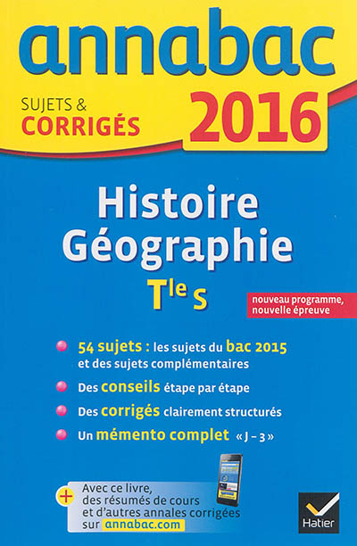 Histoire - Géographie Tle S 2016