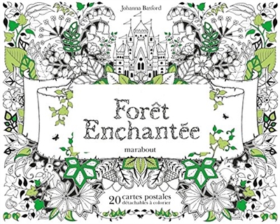 Forêt enchantée : 20 cartes postales détachables à colorier