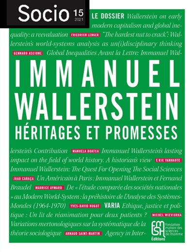 Socio, n° 15. Immanuel Wallerstain : héritages et promesses