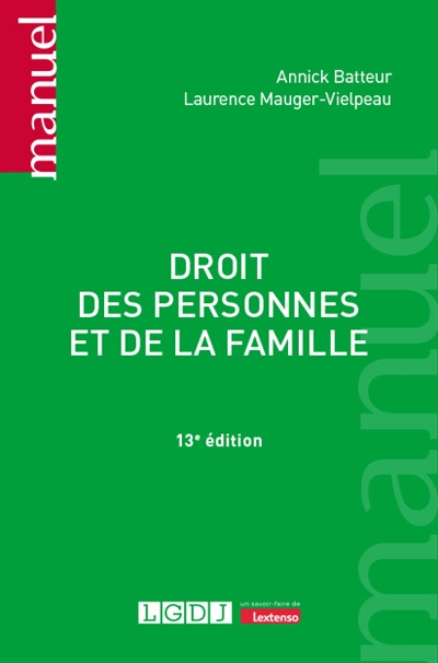 Droit des personnes, des familles et des majeurs protégés
