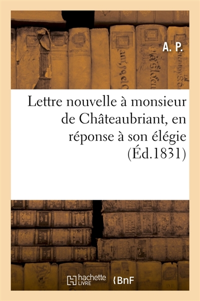 Lettre nouvelle à monsieur...