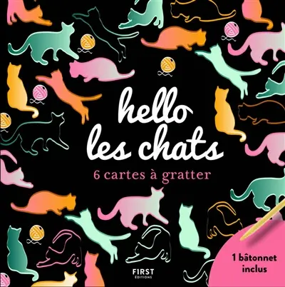 Hello les chats : 6 cartes à gratter