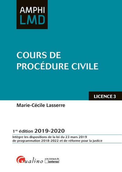 Cours de procédure civile licence 3 : 2019-2020