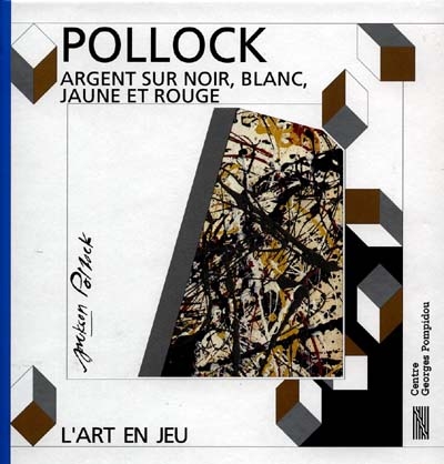 Pollock : argent sur noir, blanc, jaune et rouge