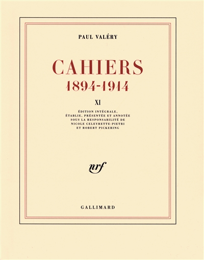 Cahiers : 1894-1914. Vol. 11. 1911-1912