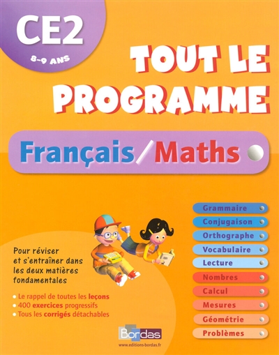 Français-maths, CE2 : 8-9 ans