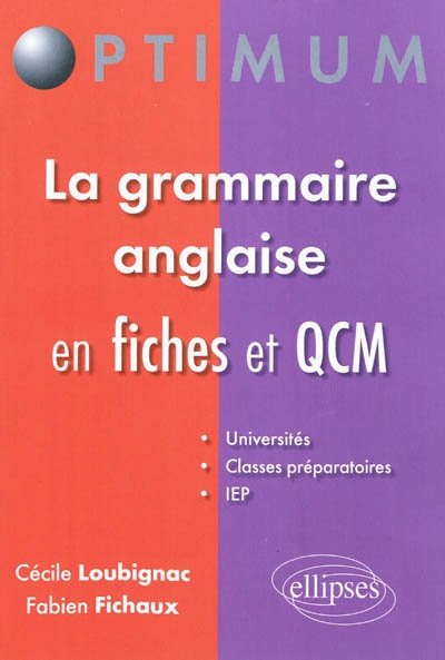 La grammaire anglaise en fiches et QCM