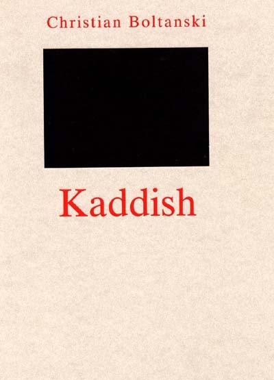 Kaddish : exposition, Musée d'art moderne de la ville de Paris, 15 mai-4 oct. 1998