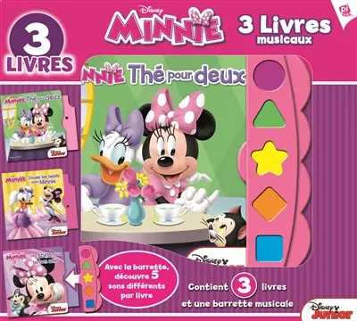Minnie : 3 livres et une barrette musicale