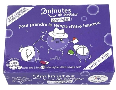 2 minutes de bonheur ensemble ! : pour prendre le temps d'être heureux : jeu de conversation intergénérationnel