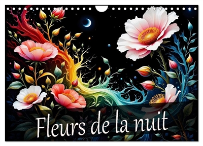 Fleurs de la nuit (Calendrier mural 2026 DIN A4 vertical), CALVENDO calendrier mensuel : Des nuits magiques dans une mer de fleurs, un plaisir pour toute l'année.