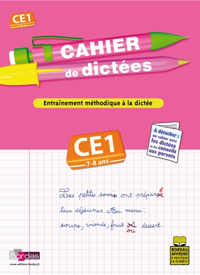 Cahier de Dictées Ce1 7-8 ans