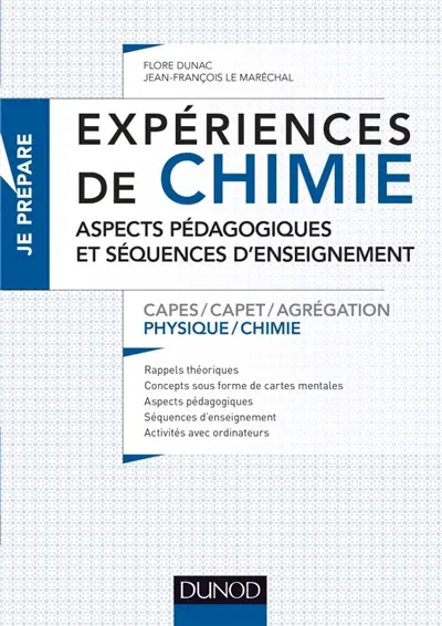 Expériences de chimie : aspects pédagogiques et séquences d'enseignement : Capes, Capet, agrégation physique chimie