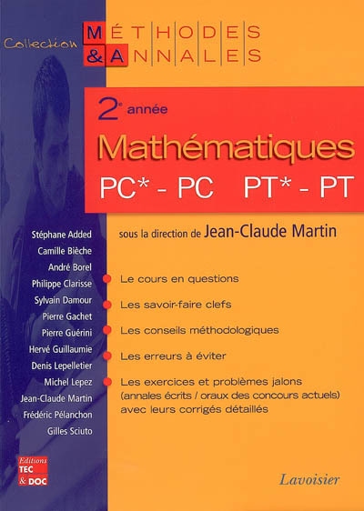 Mathématiques 2e année PC*-PC-PT*-PT