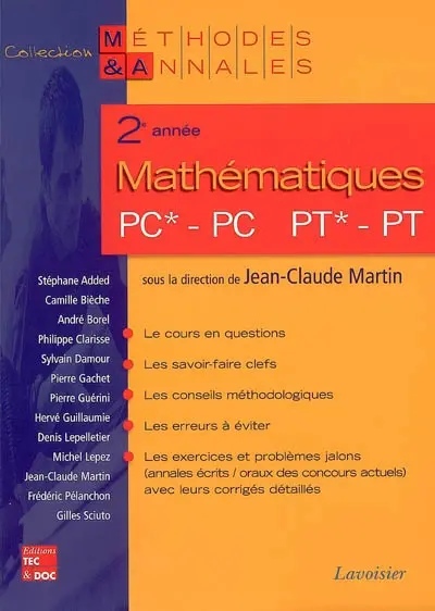 Mathématiques 2e année PC*-PC-PT*-PT