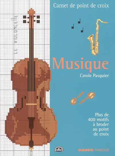 Musique : plus de 400 motifs à broder au point de croix