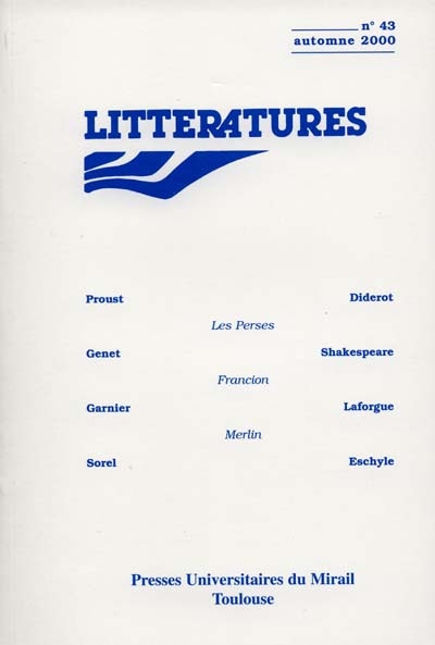 Littératures, n° 43