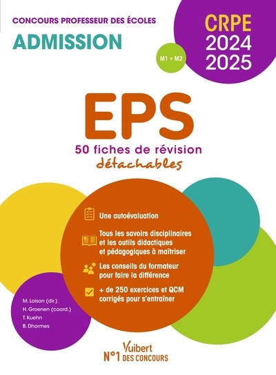 Concours CRPE professeur des écoles : EPS, 50 fiches de révision détachables : admission 2024-2025