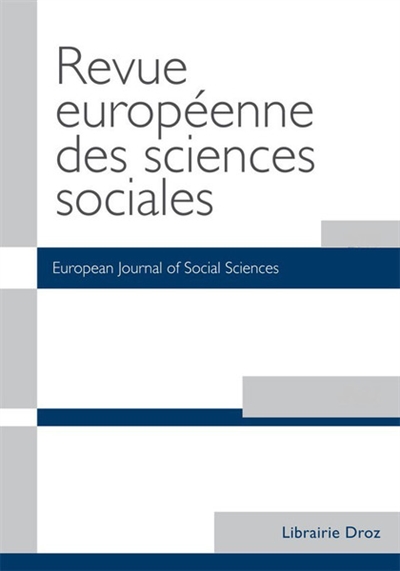 Revue européenne des sciences sociales et Cahiers Vilfredo Pareto, n° 50-2