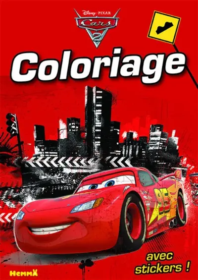 Cars 2 : coloriage avec stickers !