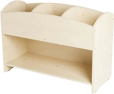 Bac à livres. 3 cases, bouleau