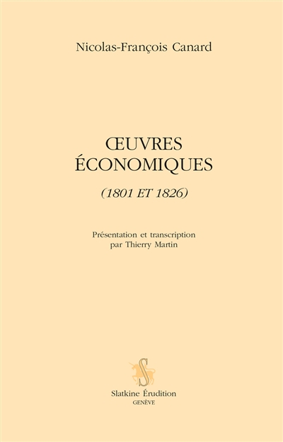 Oeuvres économiques (1801 et 1826)