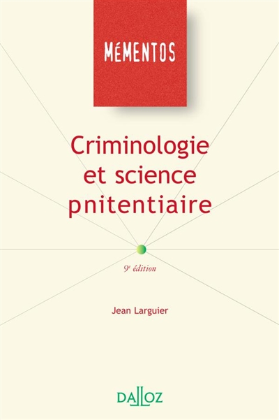 Criminologie et science pénitentiaire