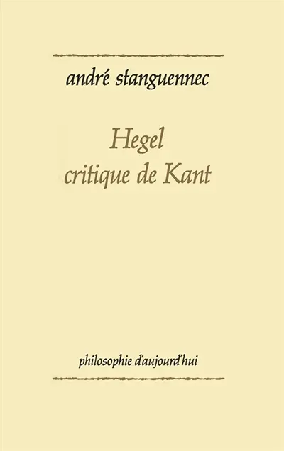 Hégel, critique de Kant