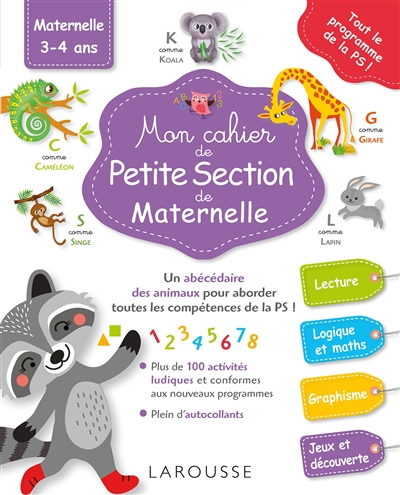 Mon cahier maternelle - Petite Section - 3/4 ans